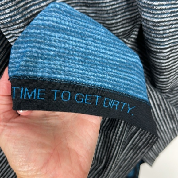 Lululemon Blue & Gray Metal Tech Vent Long Sleeve Running Athletic Shirt Large - Picture 3 of 7